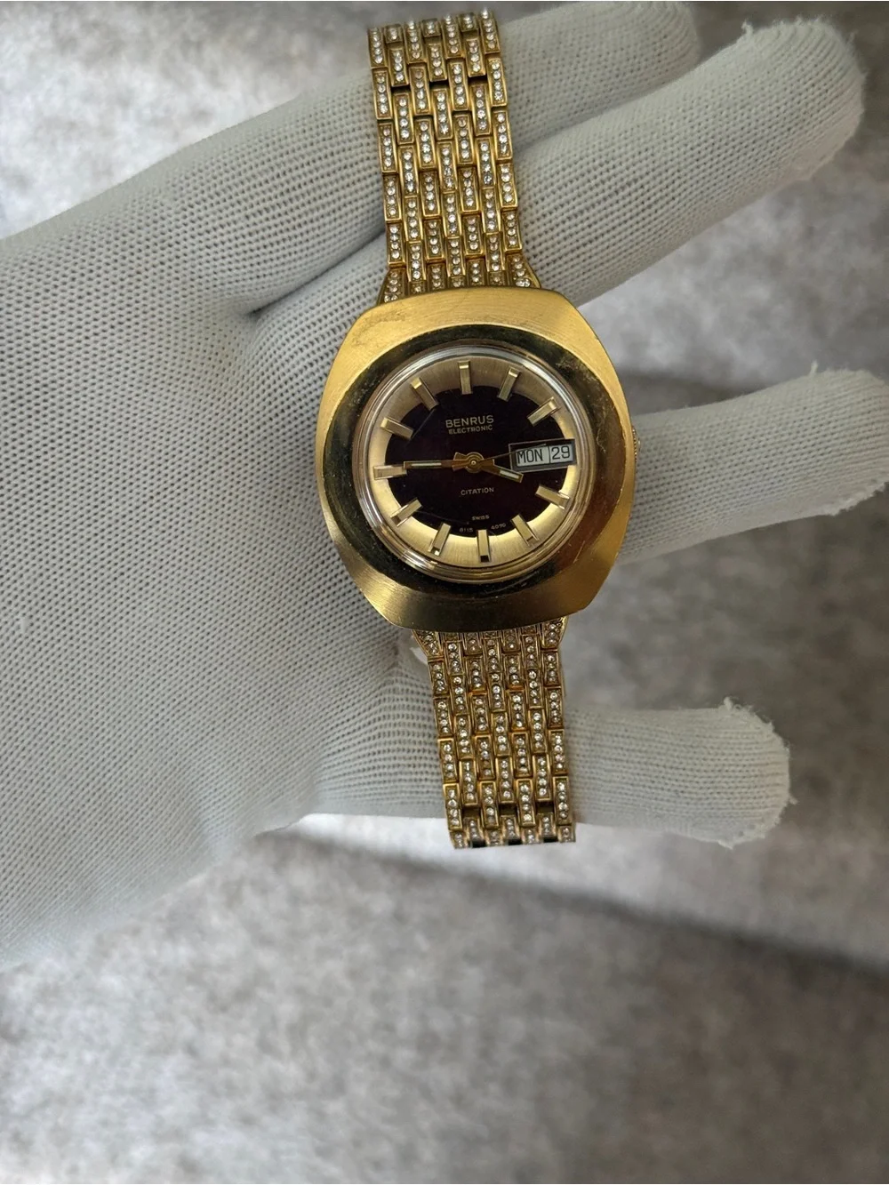 BENRUS Men's Vintage SWISS Watch Electronic 